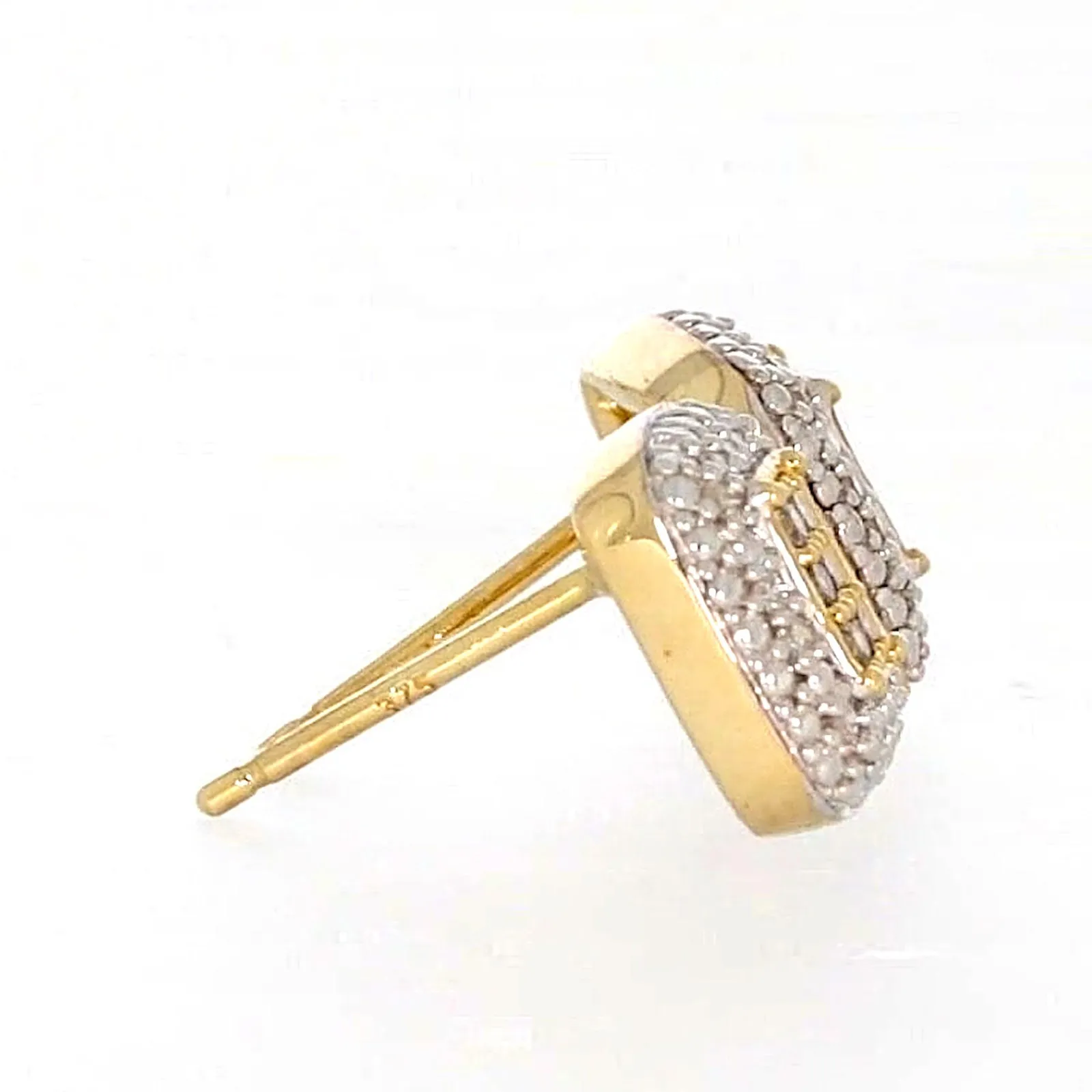 9ct Yellow Gold Round Brilliant Cut with 0.20 CARAT tw of Diamonds Stud Earrings
