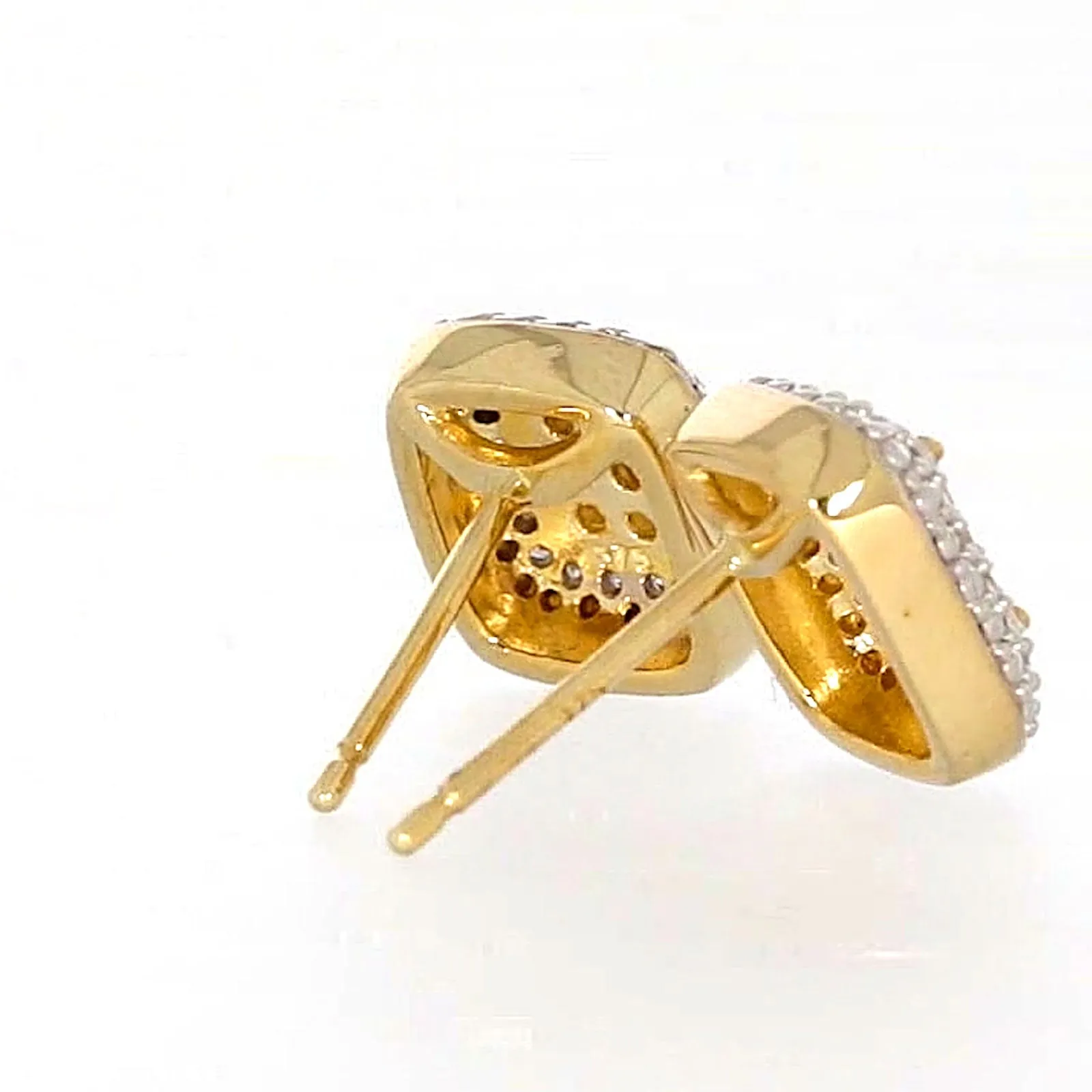 9ct Yellow Gold Round Brilliant Cut with 0.20 CARAT tw of Diamonds Stud Earrings