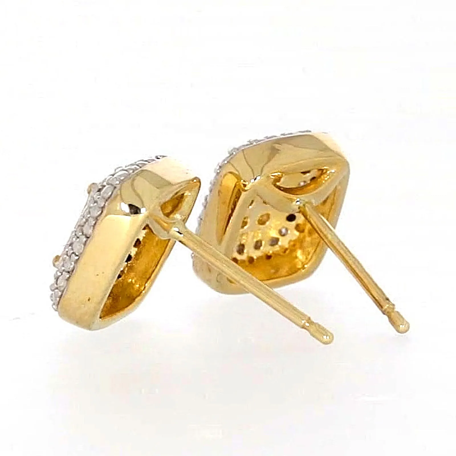 9ct Yellow Gold Round Brilliant Cut with 0.20 CARAT tw of Diamonds Stud Earrings