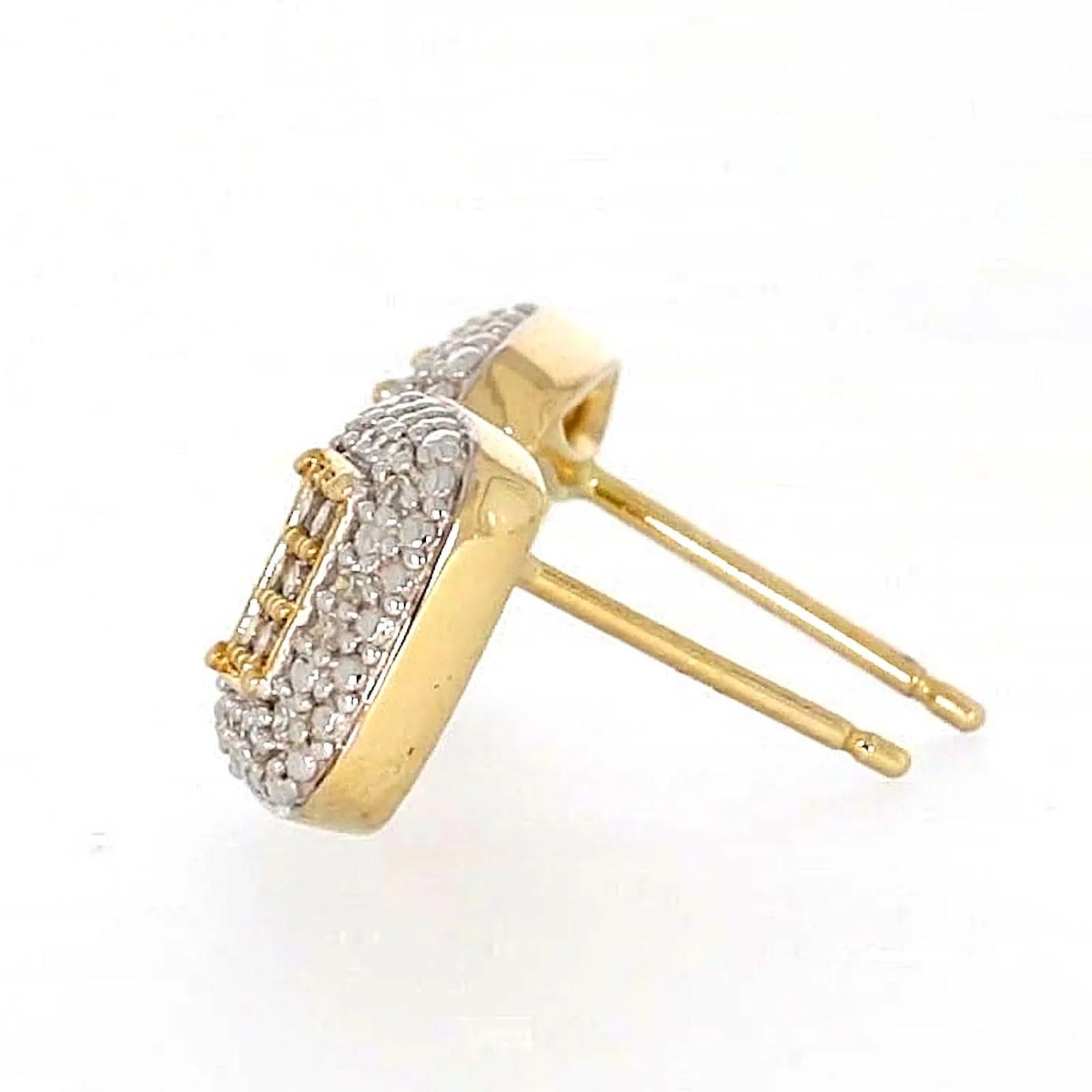 9ct Yellow Gold Round Brilliant Cut with 0.20 CARAT tw of Diamonds Stud Earrings