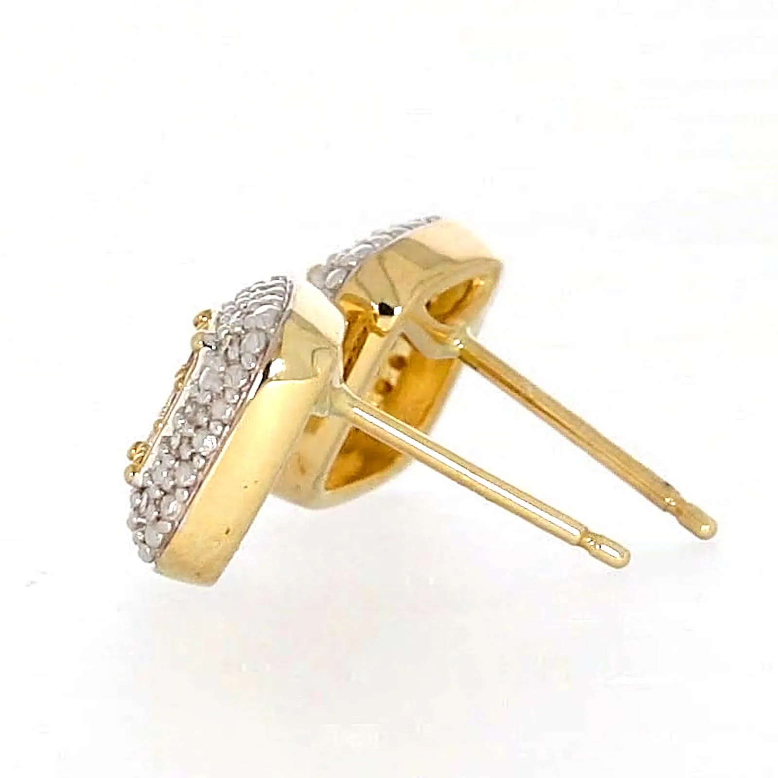 9ct Yellow Gold Round Brilliant Cut with 0.20 CARAT tw of Diamonds Stud Earrings