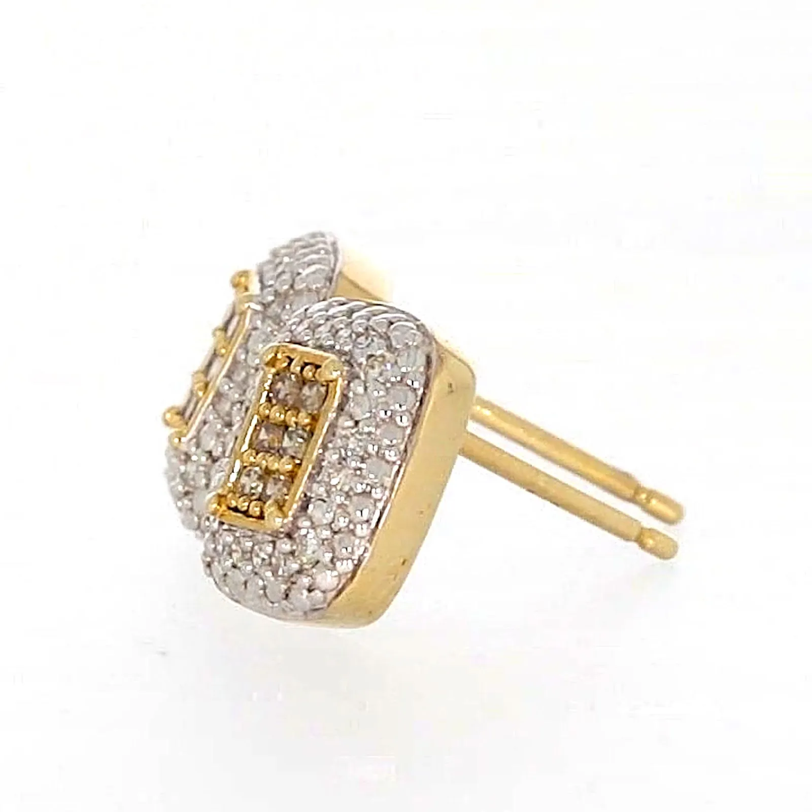 9ct Yellow Gold Round Brilliant Cut with 0.20 CARAT tw of Diamonds Stud Earrings