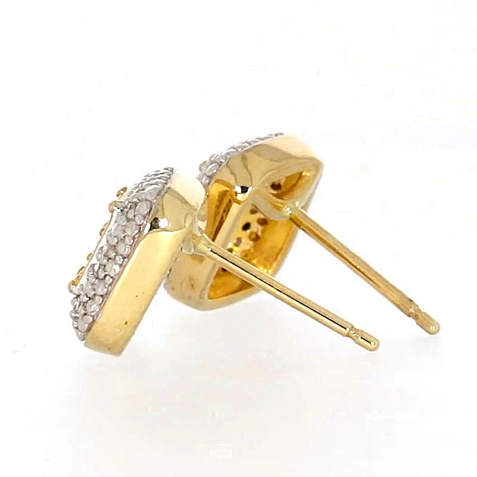 9ct Yellow Gold Round Brilliant Cut with 0.20 CARAT tw of Diamonds Stud Earrings