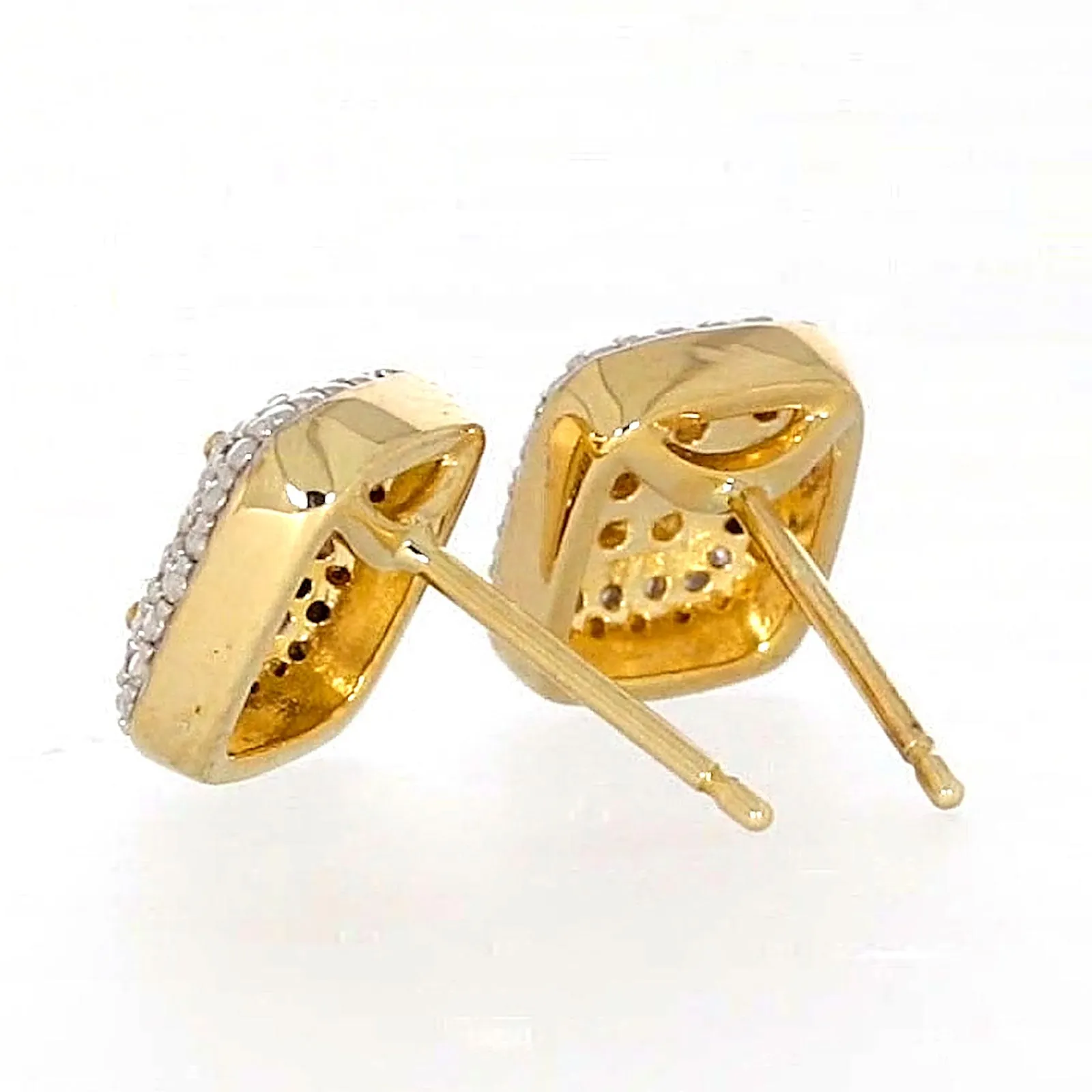 9ct Yellow Gold Round Brilliant Cut with 0.20 CARAT tw of Diamonds Stud Earrings