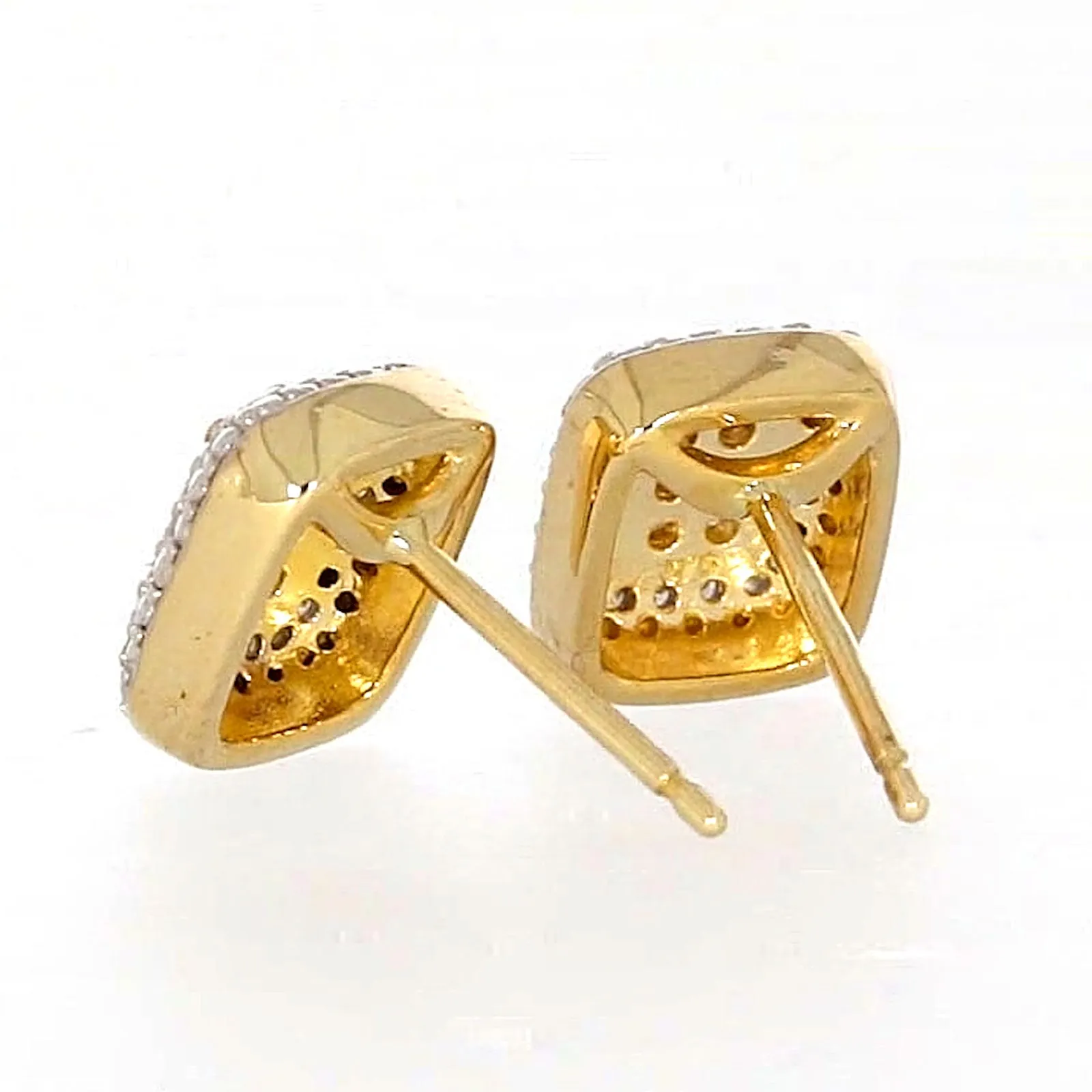 9ct Yellow Gold Round Brilliant Cut with 0.20 CARAT tw of Diamonds Stud Earrings