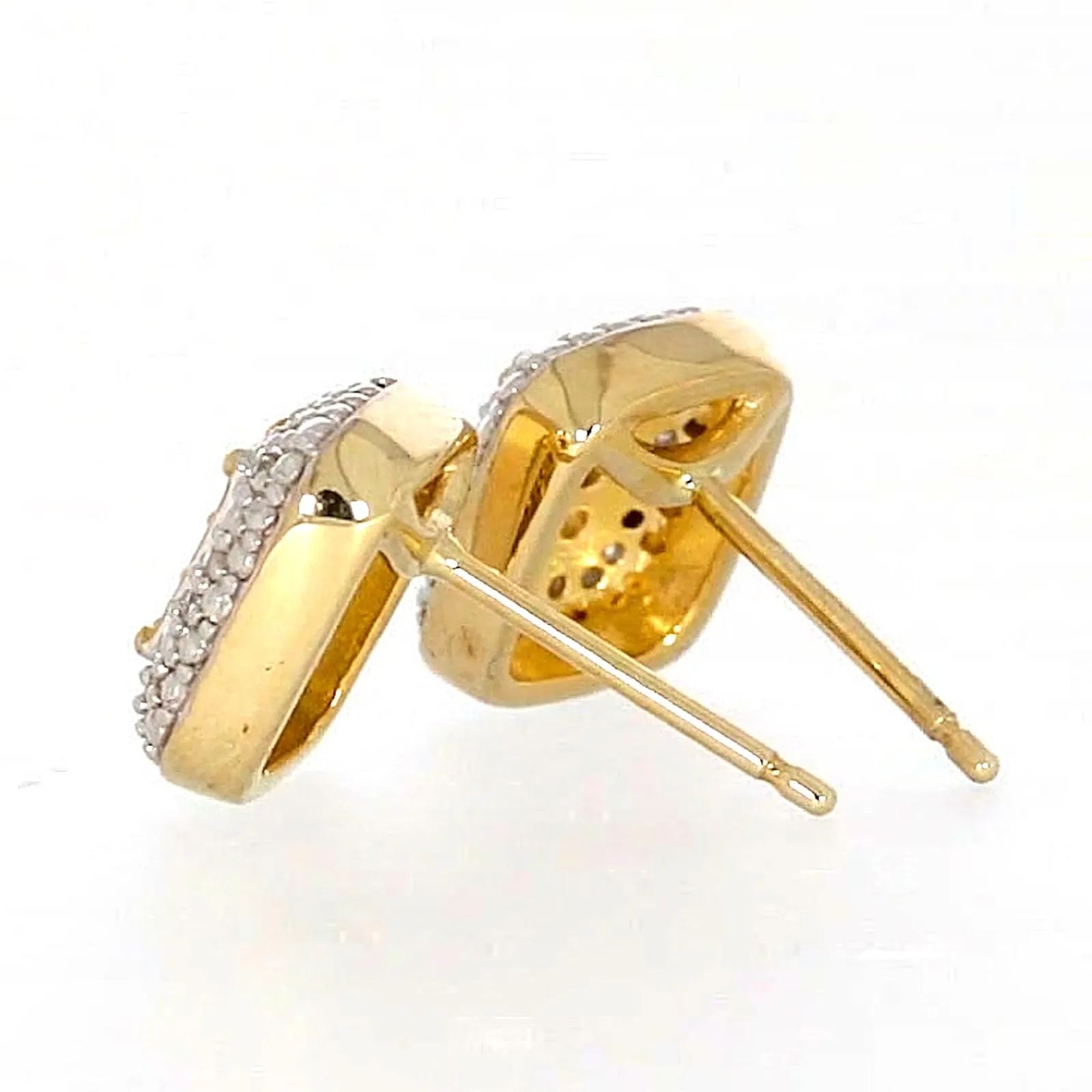 9ct Yellow Gold Round Brilliant Cut with 0.20 CARAT tw of Diamonds Stud Earrings