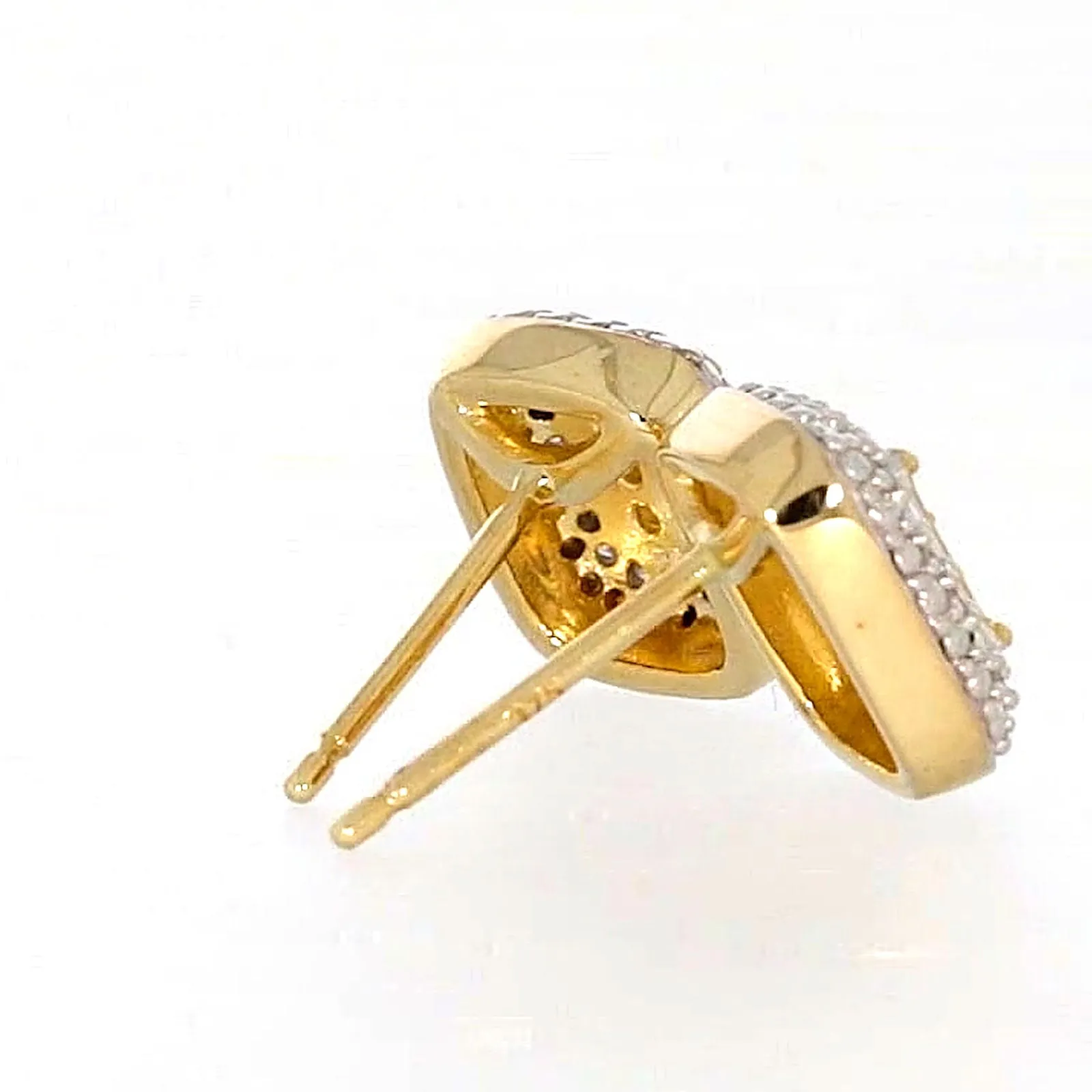9ct Yellow Gold Round Brilliant Cut with 0.20 CARAT tw of Diamonds Stud Earrings