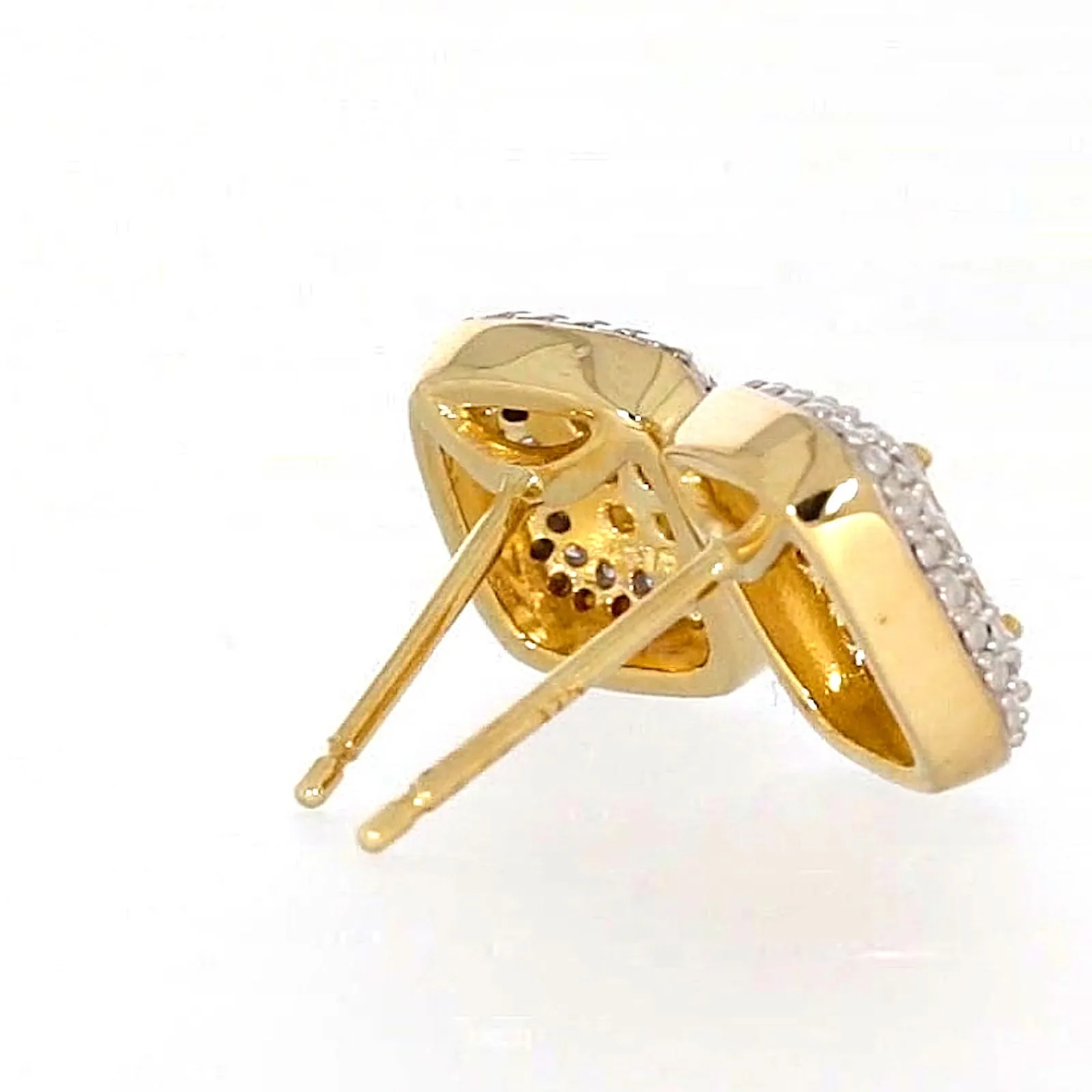 9ct Yellow Gold Round Brilliant Cut with 0.20 CARAT tw of Diamonds Stud Earrings