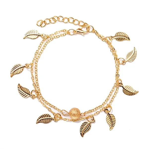 About Double Fringed Ethnic Style Anklet