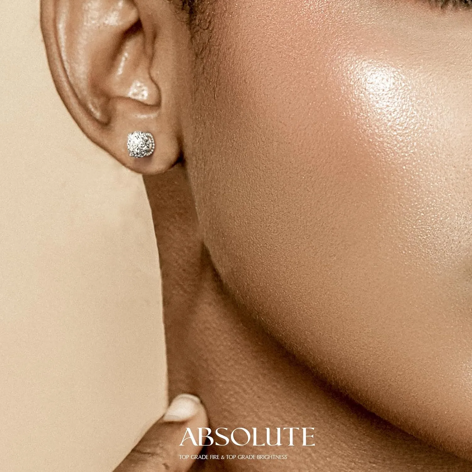ABSOLUTE Moissanite Earrings Studs for Womens 2 Carat S925 Sterling Silver Stud Earrings D Color VVS1 Clarity