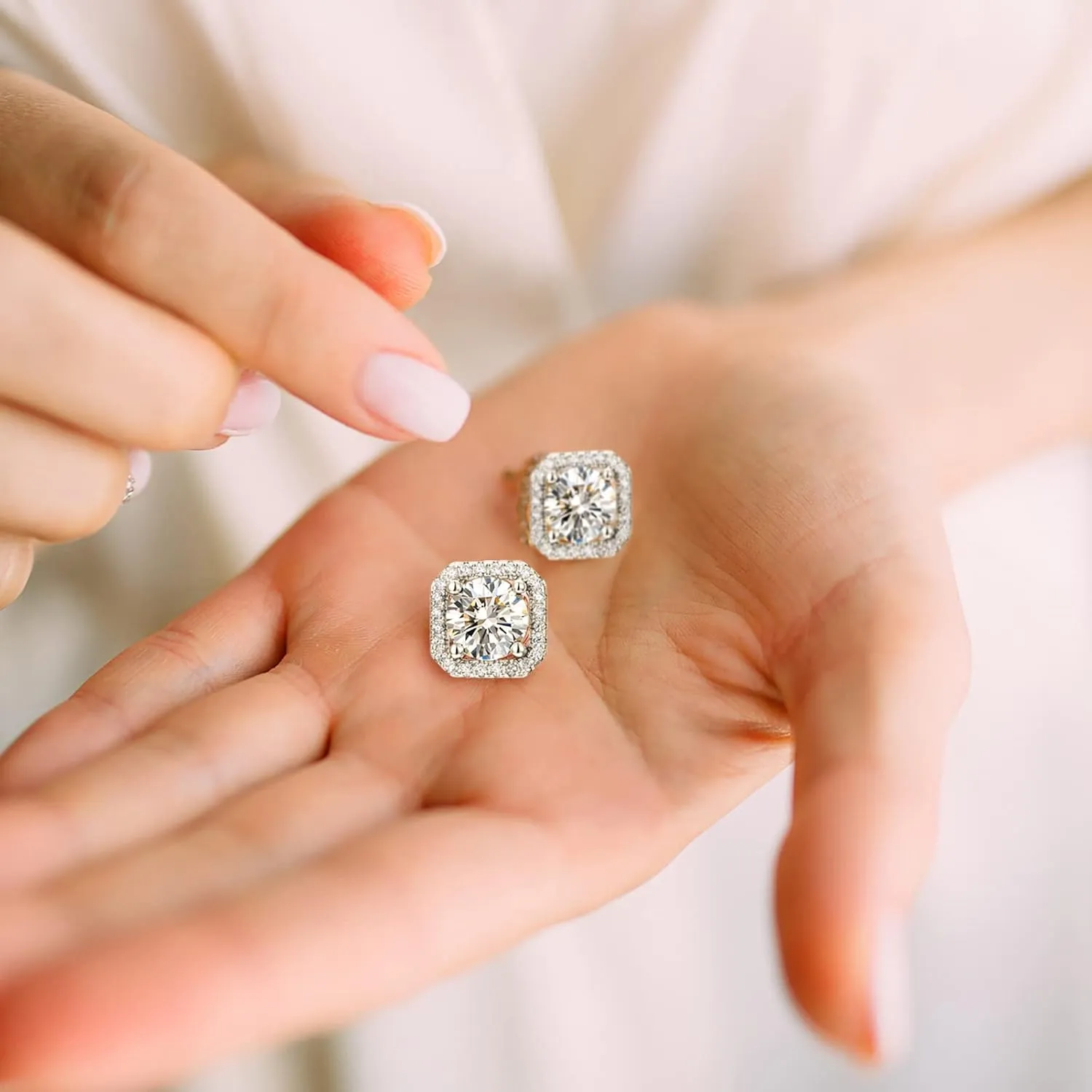 ABSOLUTE Moissanite Stud Earrings for Women 925 Sterling Silver Earrings Studs for Men D Color VVS1 Clarity Birthday Gifts Christmas With Certificate