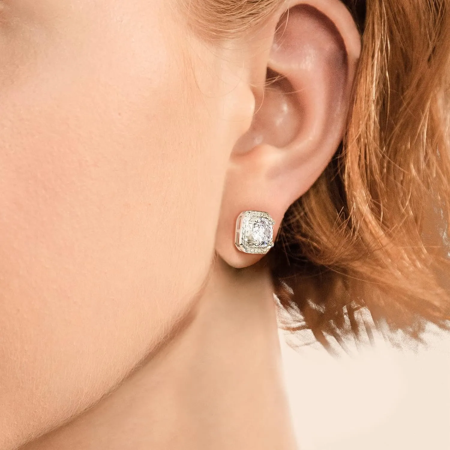 ABSOLUTE Moissanite Stud Earrings for Women 925 Sterling Silver Earrings Studs for Men D Color VVS1 Clarity Birthday Gifts Christmas With Certificate