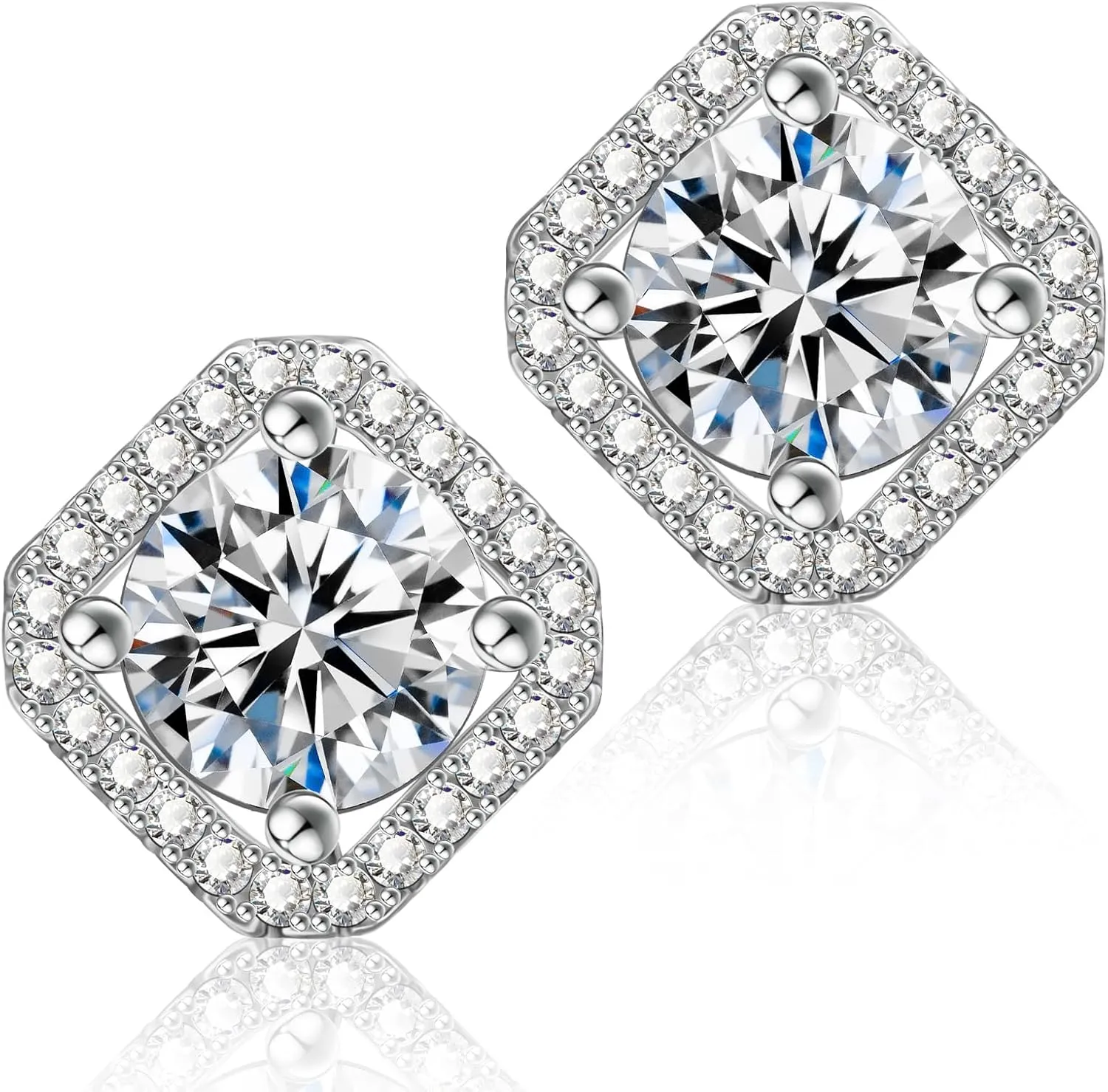 ABSOLUTE Moissanite Stud Earrings for Women 925 Sterling Silver Earrings Studs for Men D Color VVS1 Clarity Birthday Gifts Christmas With Certificate