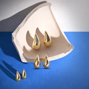 Accessorize London Women Gold Drop Curve Earrings