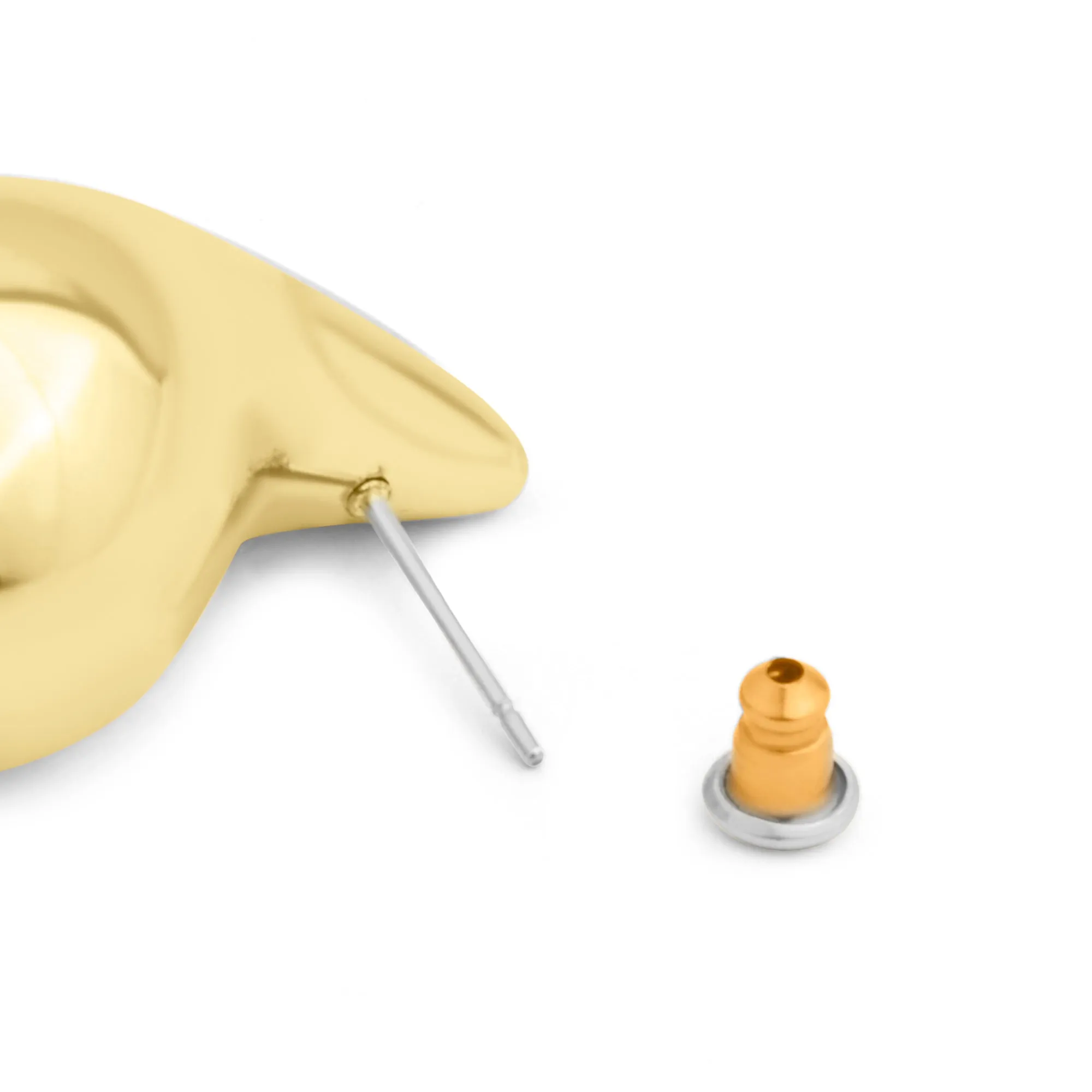 Accessorize London Women Gold Drop Curve Earrings