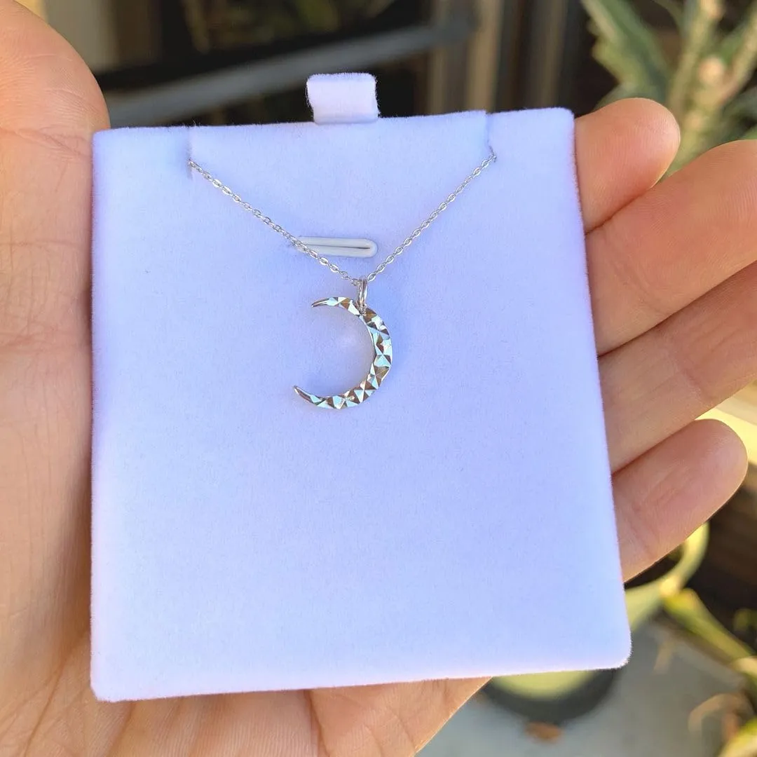 Adabele Solid Sterling Silver Crescent Moon Symbol of Growth Transformation Pendant Necklace Jewelry Hypoallergenic Nickel Free Women Birthday Gift