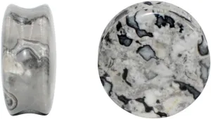 Agate Stone Ear Plugs Tunnels for Women Men Double Saddle Flared Expander Piercing Ears Gauge Plug Natural Organic Stones Stretcher Body Pierced Jewelry Gifts