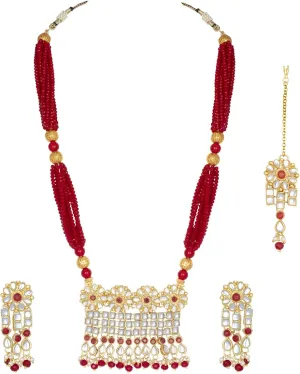 Aheli Wedding Wear Indian Ethnic Kundan Pendant Necklace Set Bollywood Party Traditional Jewelry Gift for Women