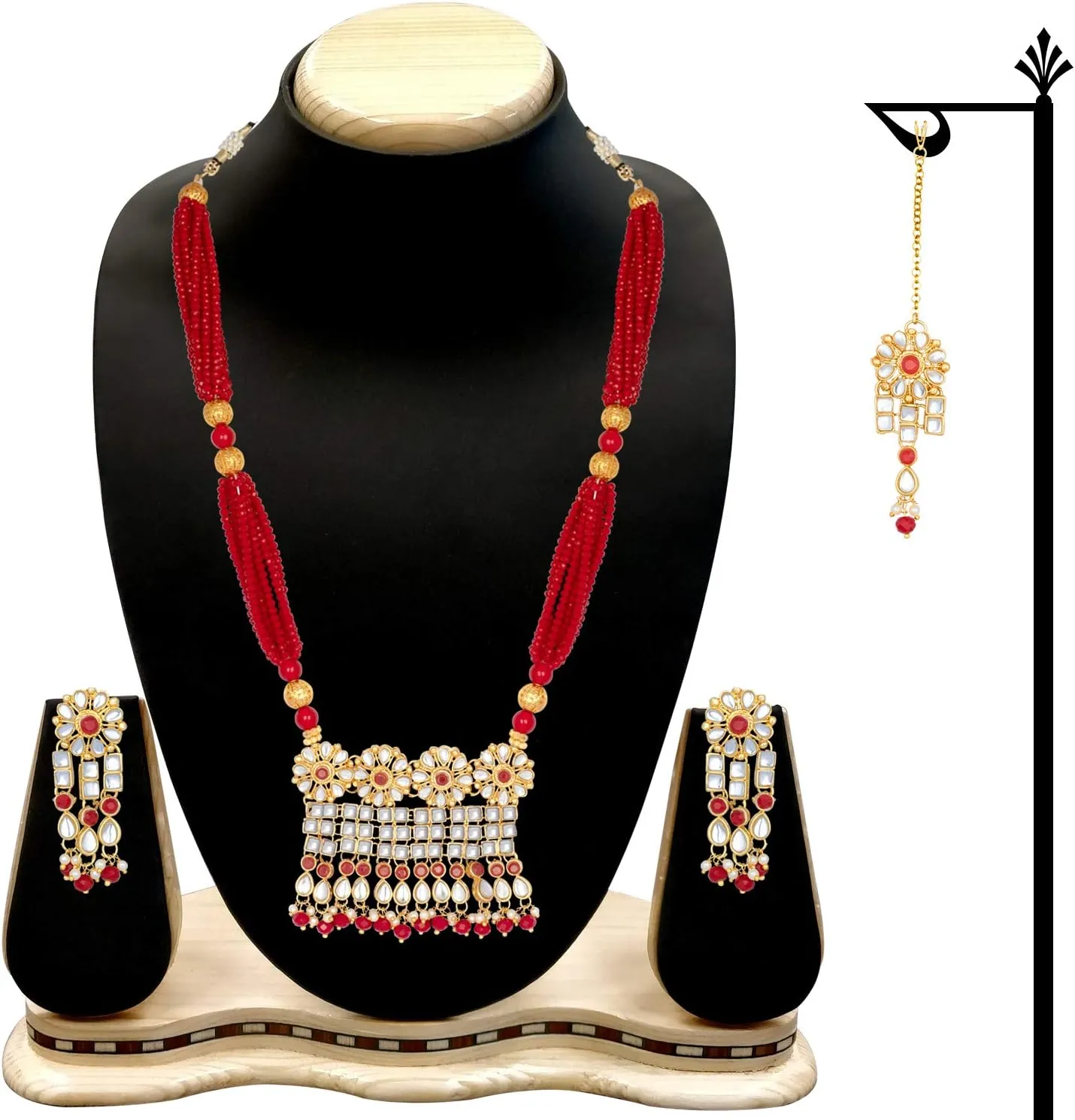 Aheli Wedding Wear Indian Ethnic Kundan Pendant Necklace Set Bollywood Party Traditional Jewelry Gift for Women