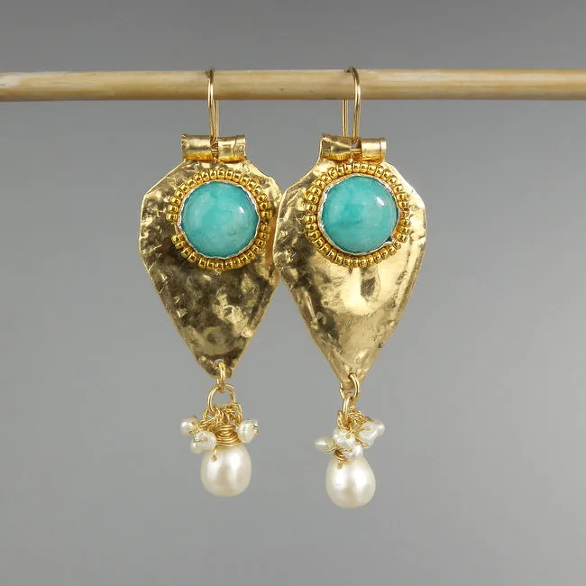 Amazonite Necklace Earrings Set