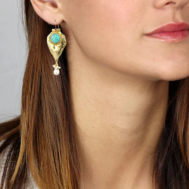 Amazonite Necklace Earrings Set
