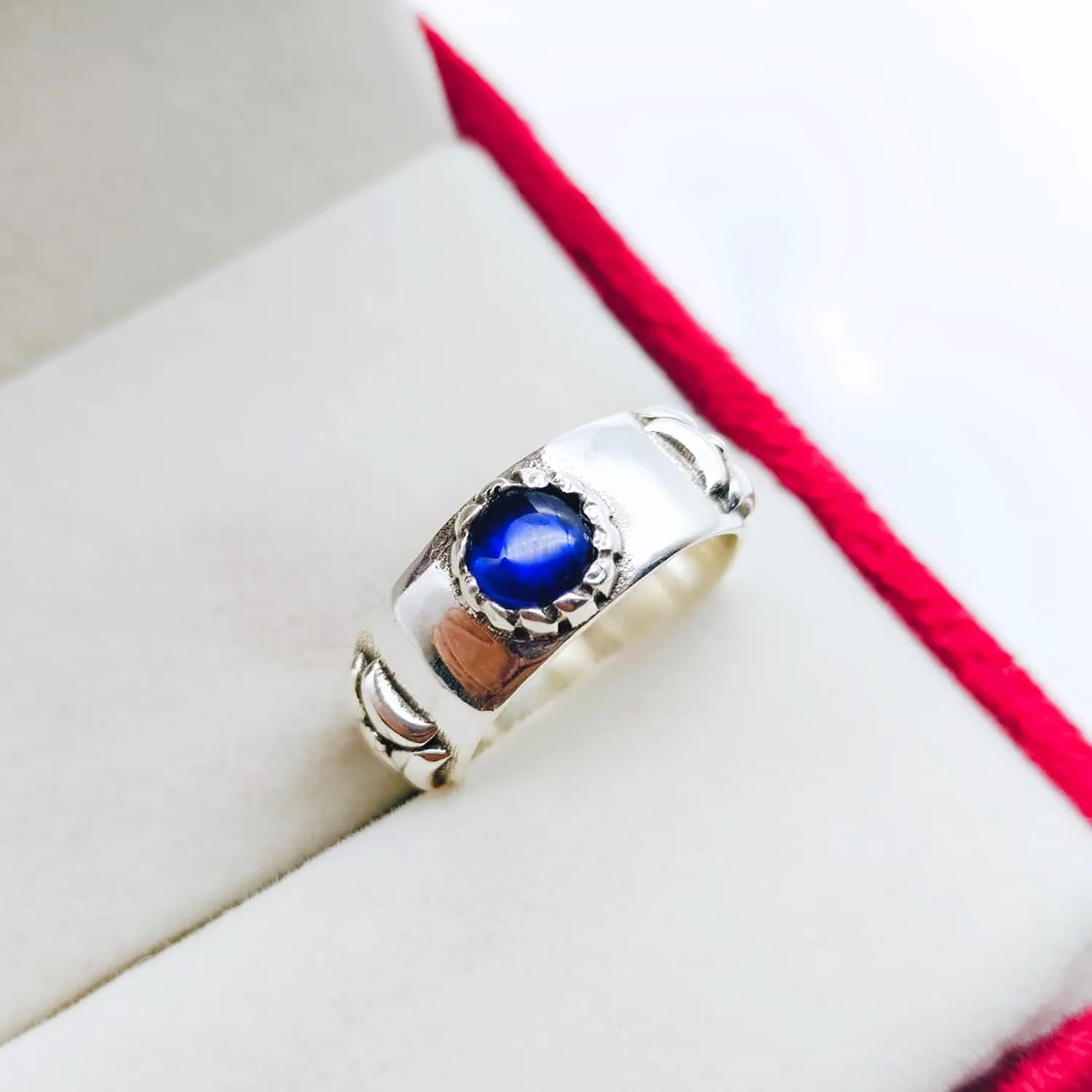 Anime Moving Castle Sterling Silver Ring Cosplay Jewelry for Couples Birthday gift for Him/Her Award Winning Anime Movie Cosplay by Forever Gems & Jewels (Howl's Red, 12)