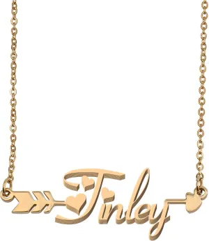 Aoloshow Tinley Custom Name Necklace Personalized Name Necklaces Customized Nameplate Jewlery for Womens Mothers