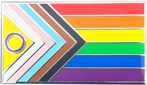 Applicable Pun Intersex Inclusive Progress Pride Flag LGBTQIA  POC Transgender Flag Enamel Pin - Lapel or Fabric Pin