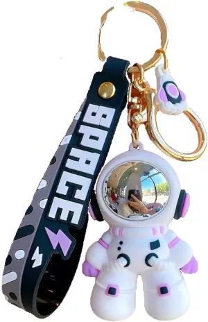 Astronaut Keychain Spaceman KeyRings Cartoon Keychain Accessory Backpack Purse Bag Charms for Boy & Girls Gift