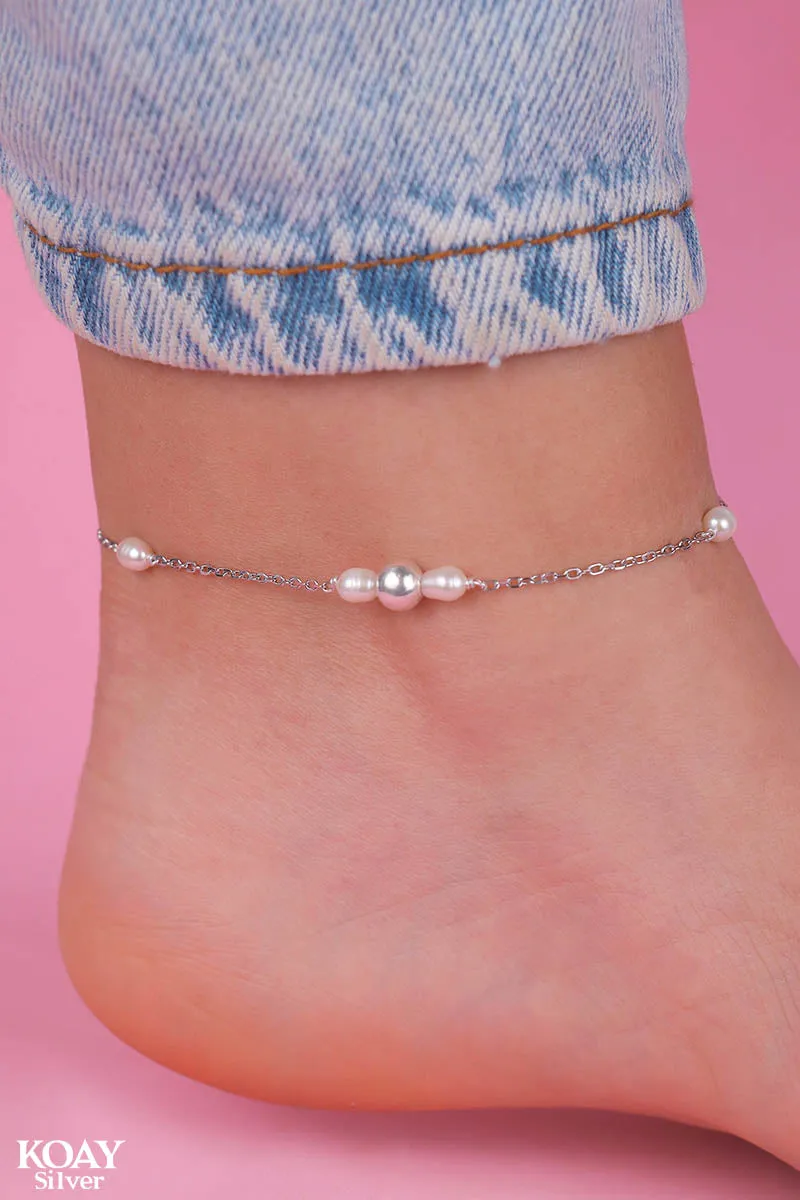 Ball And Pearl Anklet