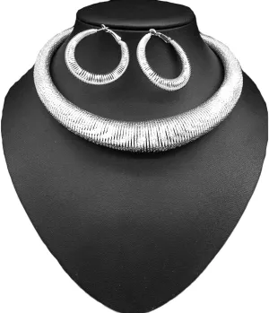Barode African Choker Necklaces Chunky Bib Statement Necklace Choker Tribal Necklace Costume Jewelry Set for Women