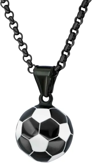 Baseball Soccer Football Necklaces for Men Sports Jewelry Gifts Stainless Steel Pendant Chain Mens Jewelry