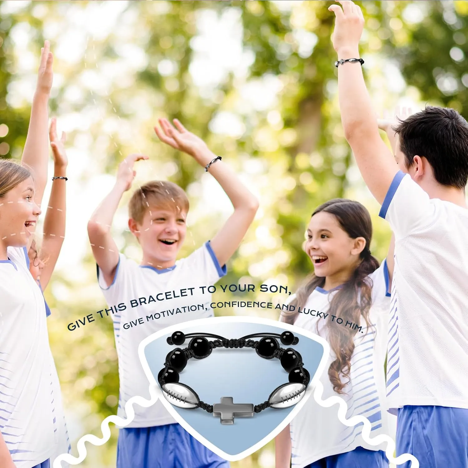 Baseball Soccer Volleyball Basketball Football Bracelet Gifts Stainless Steel Cross Bracelets Gifts for Son, Grandson, Nephew, Brother, Daughter