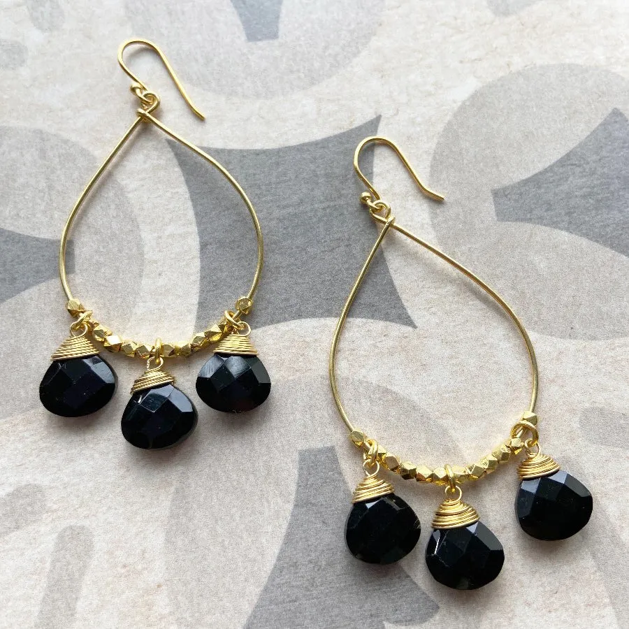 Bella Black Onyx Earrings