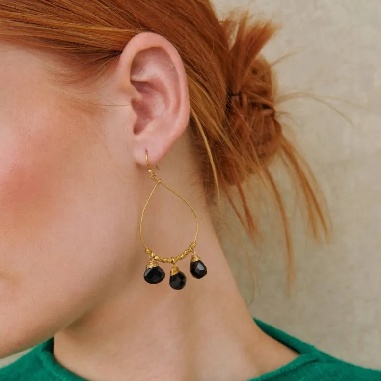 Bella Black Onyx Earrings