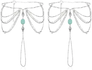 Bienvenu 2 PCS Multi Chain Beach Tassels Anklet Chain Bracelet Barefoot Sandals Foot Jewelry