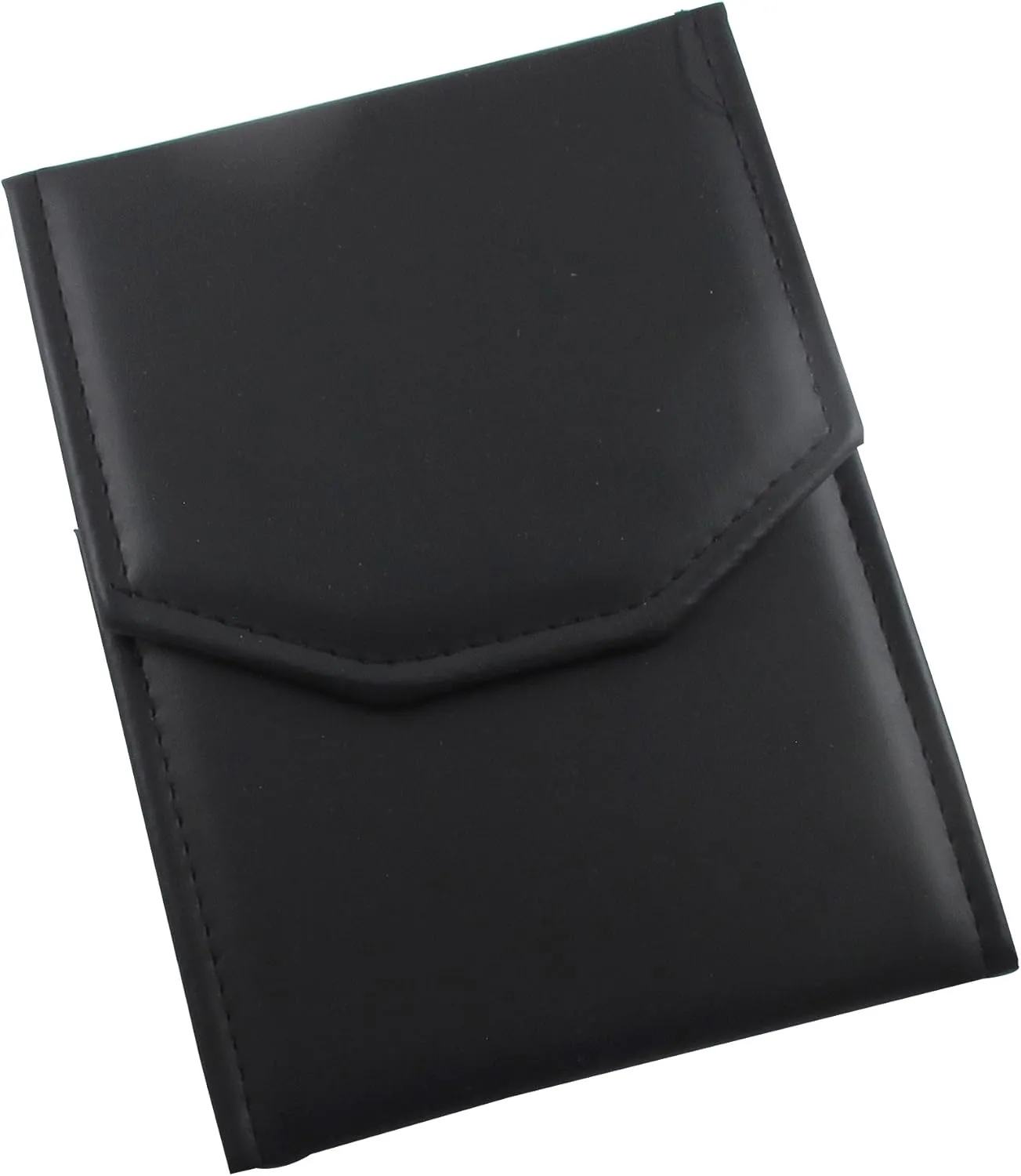 Black Leatherette Necklace Jewelry Travel Folder Storage Display Case (Black Necklace Case, 6.7" x 5.5")