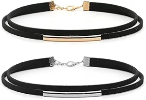 Black Velvet Choker Necklaces for Women Layered Black Tube Choker Day Collar Jewelry Gifts