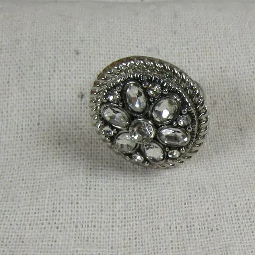 Bling Jewelry Rhinestone  Adjustable Statement Ring