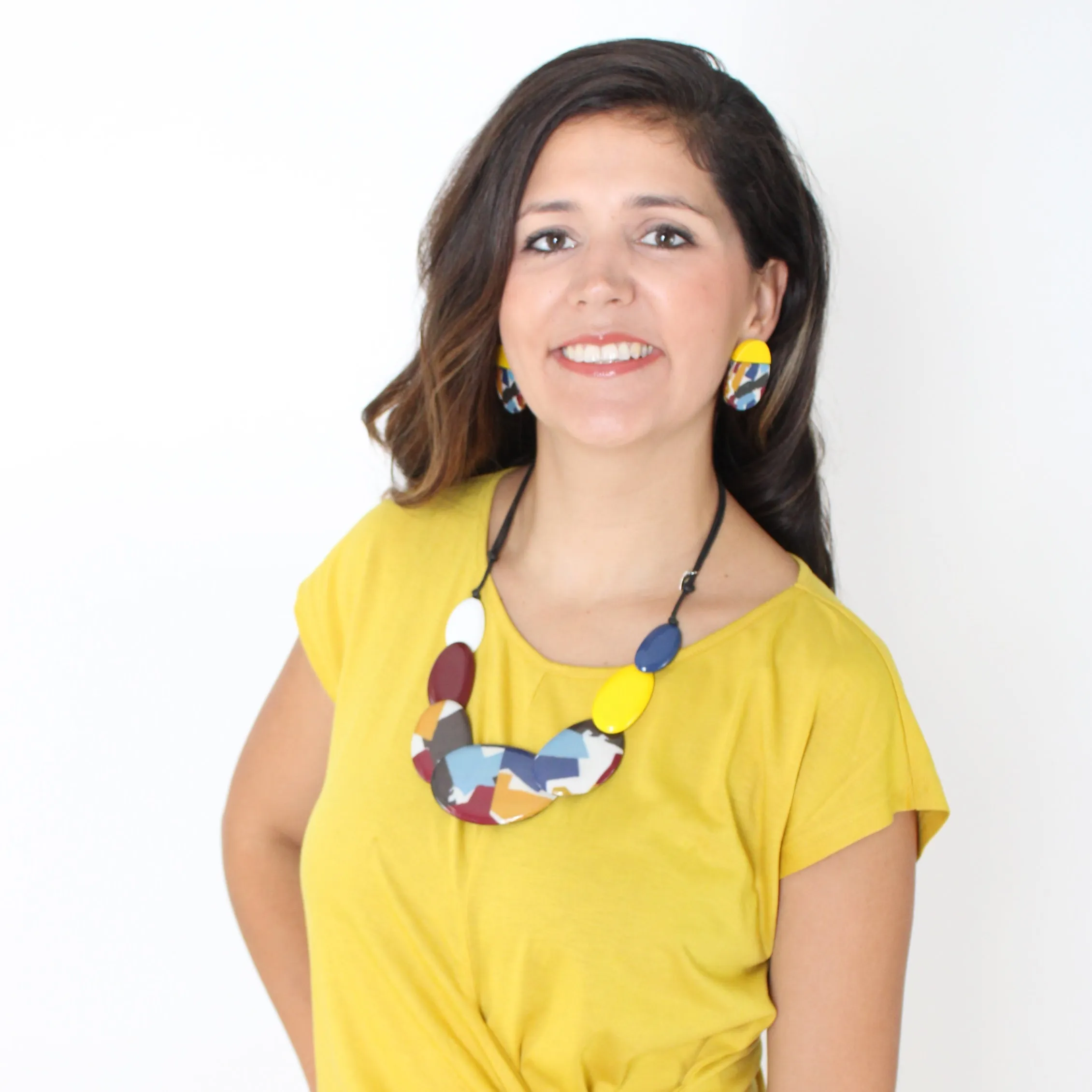 Blue and Yellow Fallon Necklace