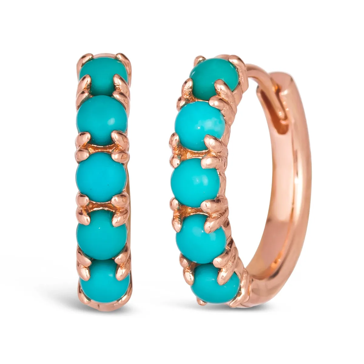 Blue Turquoise Huggee Earrings