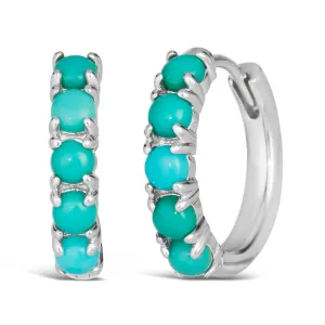 Blue Turquoise Huggee Earrings
