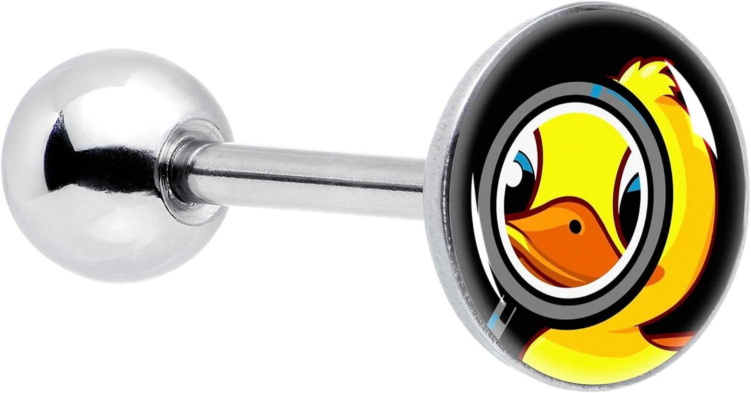 Body Candy Magnified Yellow Duck Barbell Tongue Ring