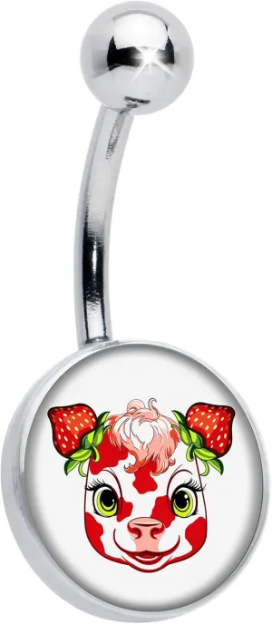 Body Candy Strawberry Cow Belly Ring