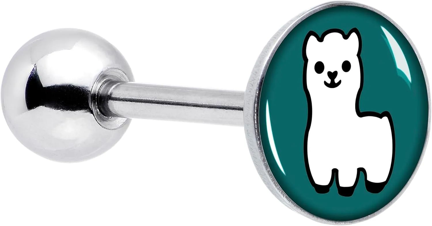 Body Candy White Llama Barbell Tongue Ring