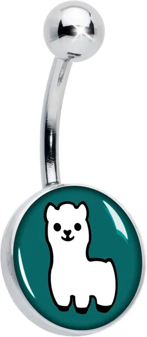 Body Candy White Llama Belly Ring