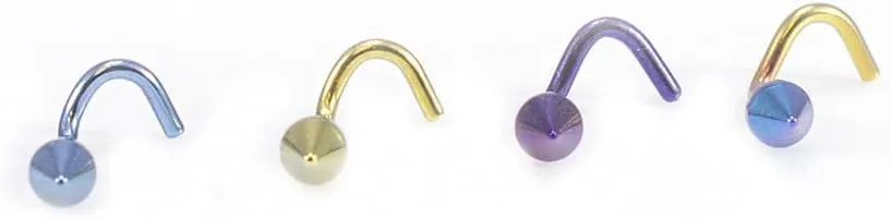 BodyJewelryOnline Nose Screw/Stud/ring 18g Titanium with Spike End