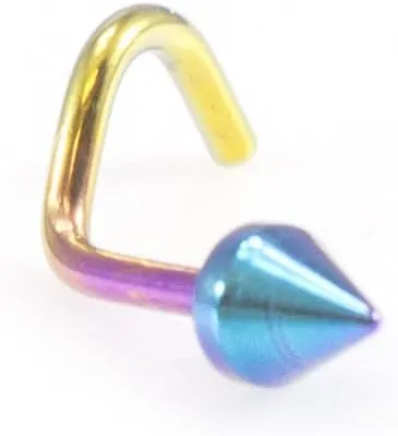 BodyJewelryOnline Nose Screw/Stud/ring 18g Titanium with Spike End