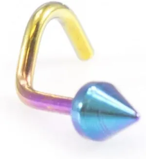 BodyJewelryOnline Nose Screw/Stud/ring 18g Titanium with Spike End