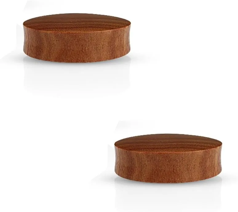 BodyJewelryOnline Organic Ear Plugs/tunnels Convex Saddle Fit Made of Saba Wood.